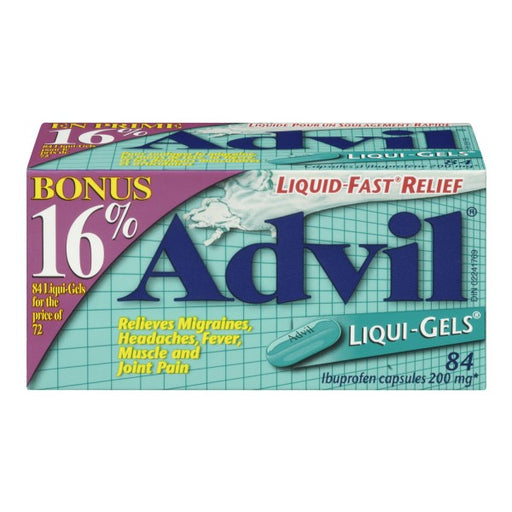 Advil Migraines, Headache, Fever, Muscle and Joint Pain Fast Relief Liqui-Gels Bonus Size