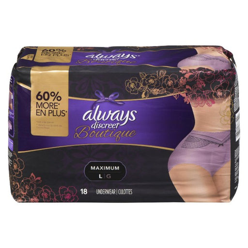 Always Discreet Boutique Maximum Large Underwear