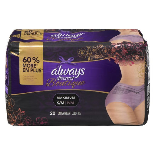 Always Discreet Boutique Maximum Small/ Medium Underwear