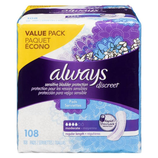Always Discreet Sensitive Bladder Protection Pads Moderate
