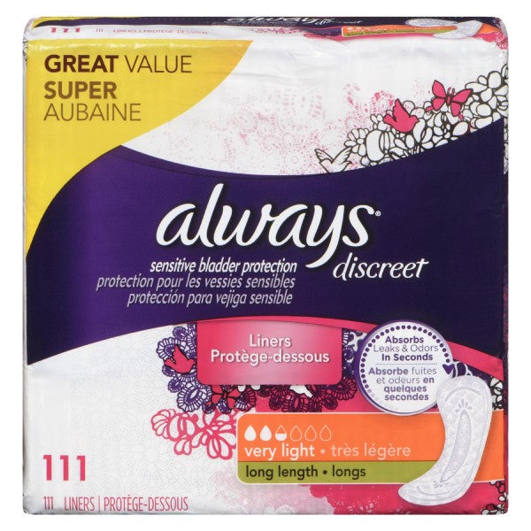 Always Discreet Sensitive Bladder Protection Very Light Long Length