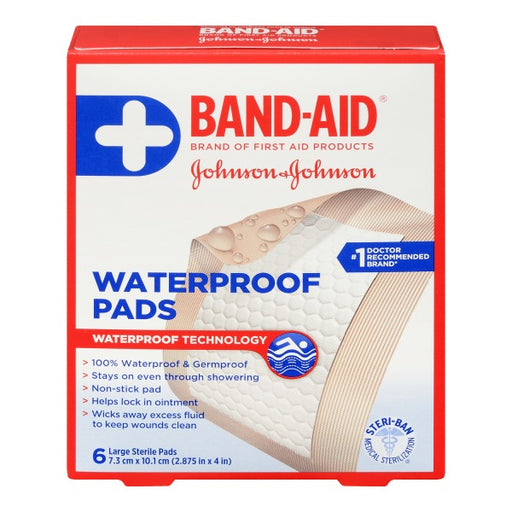 Band-Aid Large Sterile Waterproof Pads