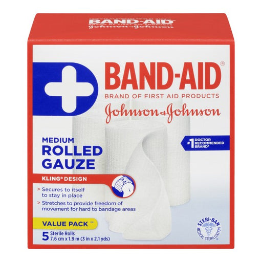 Band-Aid Medium Sterile Rolled Gauze Value Pack