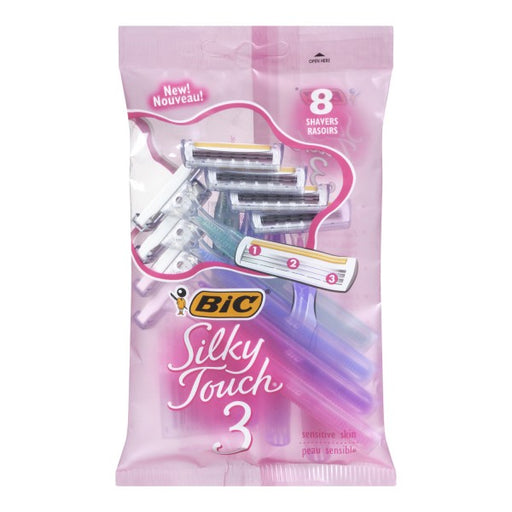 BIC Silky Touch 3 Sensitive Skin Disposable Razors for Women