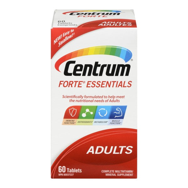 Centrum Forte Essentials Complete Multivitamin/Mineral Supplement Tablets
