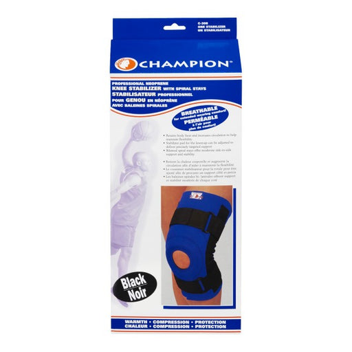 Champion Professional Neoprene Knee Stabilizer With Spiral Stays Small