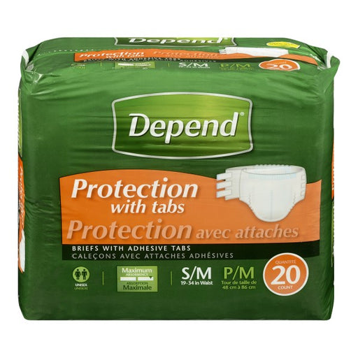 Depend Briefs with Adhesive Tabs