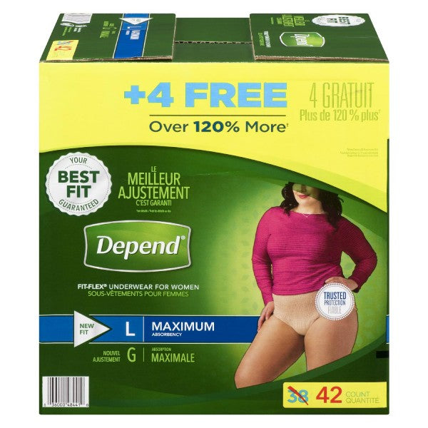 Depend Fit-Flex Large Maximum Absorbency Underwear For Women