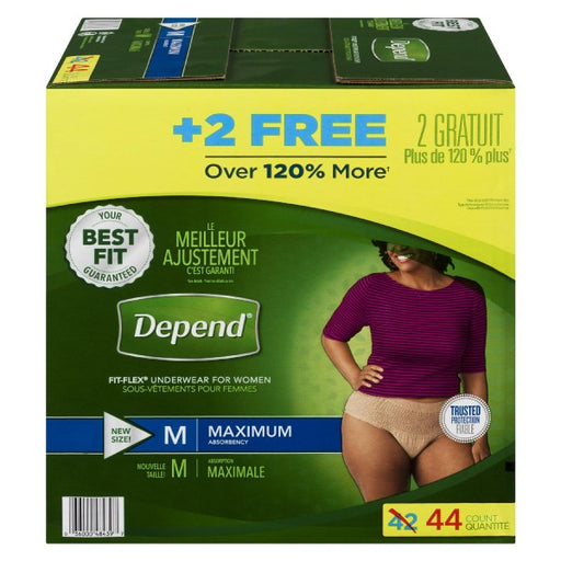 Depend Fit-Flex Medium Maximum Absorbency Underwear For Women