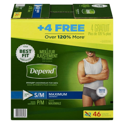 Depend Fit-Flex S/M Maximum Absorbency Underwear For Men