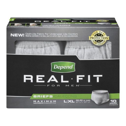 Depend Real Fit Maximum Absobency Briefs for Men