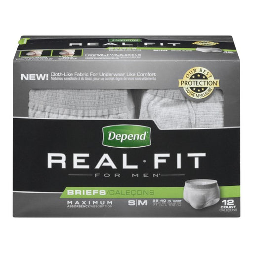 Depend Real Fit Maximum Absobency Briefs for Men