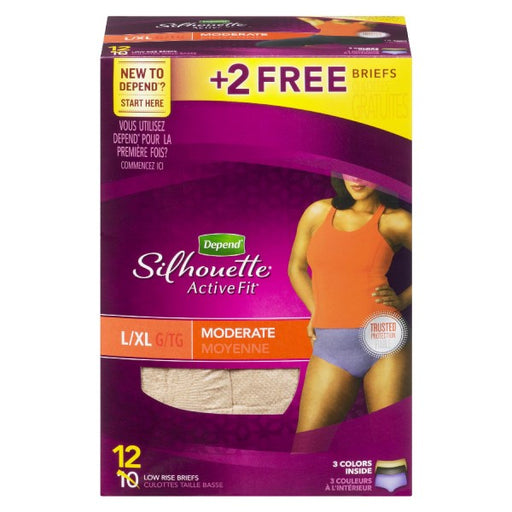 Depend Silhouette Active Fit L/XL Moderate Briefs