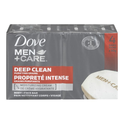 Dove Men + Care Deep Clean Purifying Grains Body + Face Soap Bar