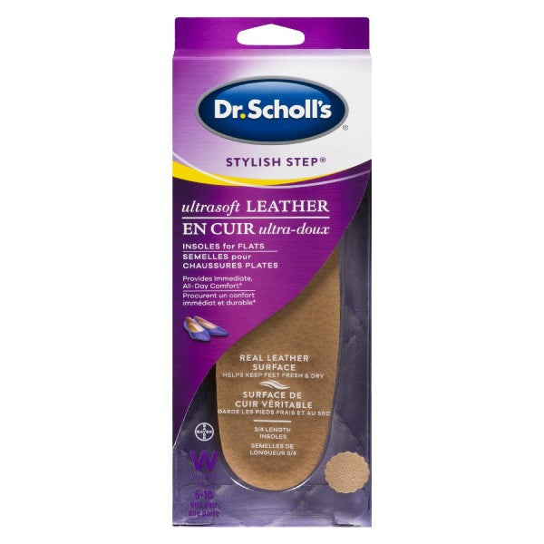 Dr. Scholl's Womens Ultra Soft Leather Insoles for Flats