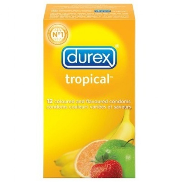 Durex Tropical Lubricated Latex Condoms