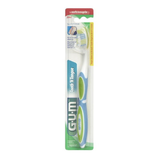 GUM Tooth 'N Tongue Toothbrush
