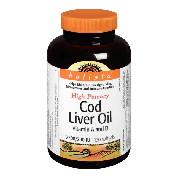 Holista Cod Liver Oil with Vitamin A and D Softgels