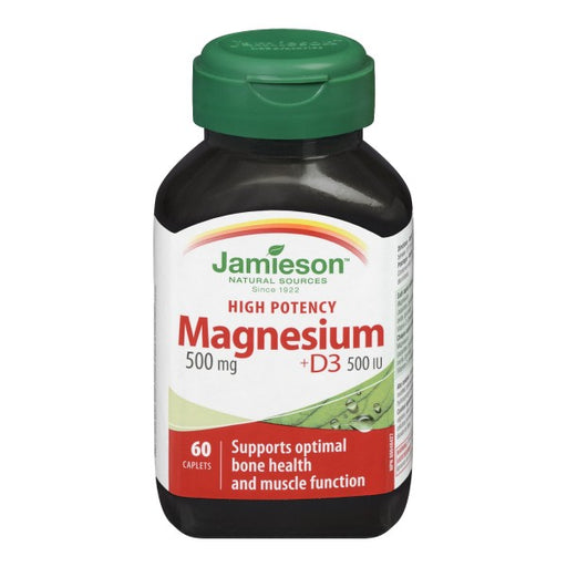 Jamieson High Potency Magnesium + Vitamin D3 Caplets