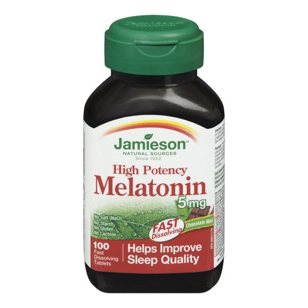 Jamieson High Potency Melatonin 5 mg Fast-Dissolving Tablets