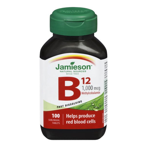 Jamieson Vitamin B12 1,000 mcg Sublingual Tablets (Methylcobalamin)