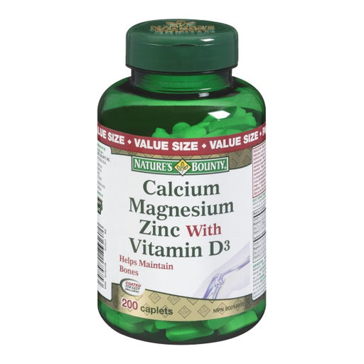 Nature's Bounty Calcium Magnesium Zinc With Vitamin D3 Caplets
