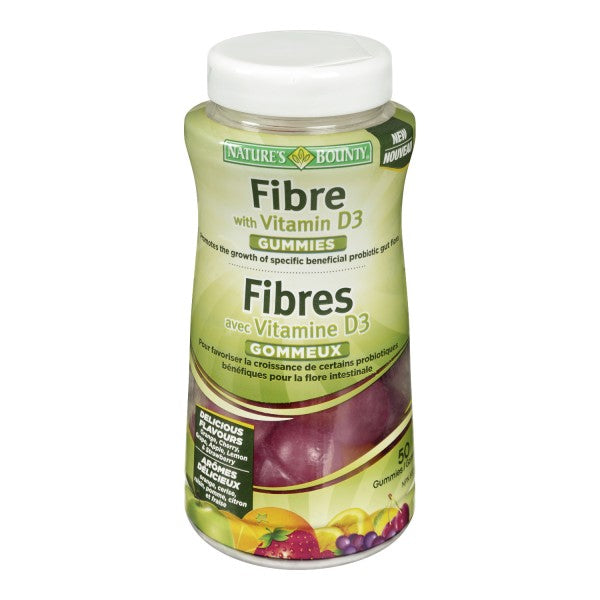 Nature's Bounty Fibre With Vitamin D3 Gummies