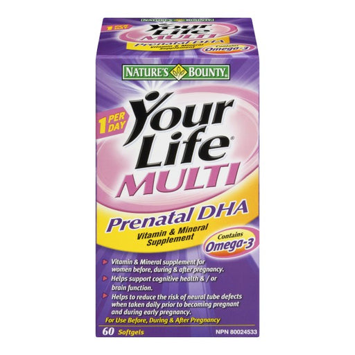 Nature's Bounty Your Life Multi Prenatal DHA Multivitamin
