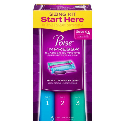 Poise Impressa Bladder Supports Sizing Kit