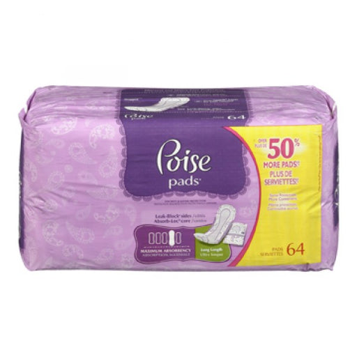 Poise Maximum Absorbency Pads , Long Length