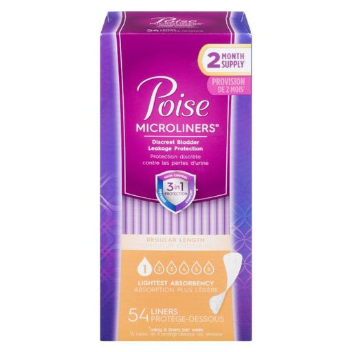 Poise Microliners Lightest Absorbency Regular Length