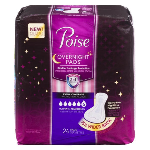 Poise Overnight Pads Extra Coverage Ultimate Absorbency