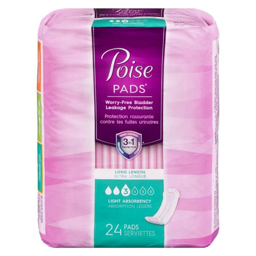 Poise Pads Long Length Light Absorbency