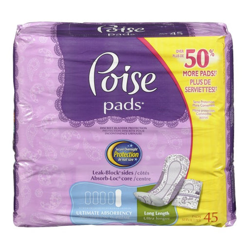 Poise Ultimate Absorbency Pads , Long Length