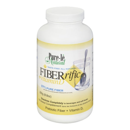 Pure-Le Natural Fiberific + Vitamin D Prebiotic Fiber + Vitamin D3 Supplement