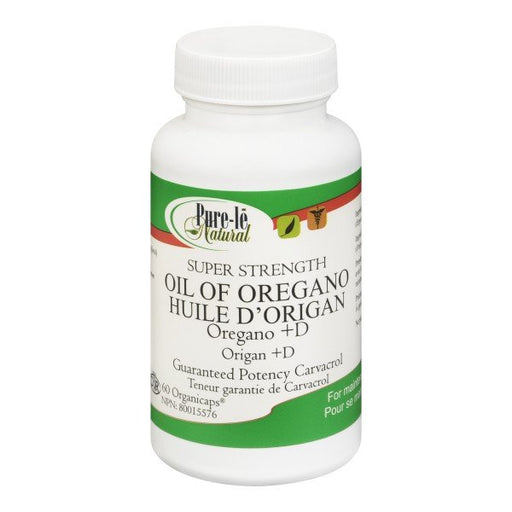 Pure-Le Natural Oil of Oregano + D Supplement Organicaps