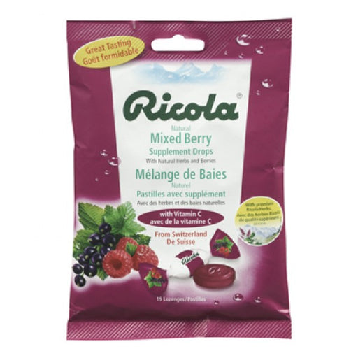 Ricola Natural Mixed Berry with Vitamin C Supplement Drops
