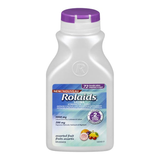Rolaids Double Action Antacid + Mineral Supplement Chewable Tablets