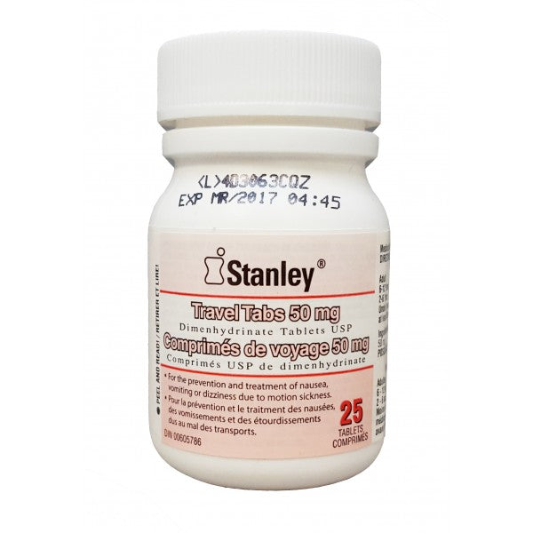 Stanley Travel Tabs Dimenhydrinate Tablets
