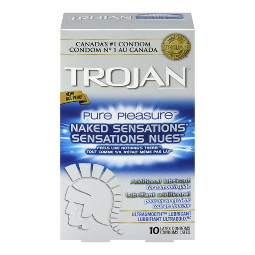 Trojan Pure Pleasure Naked Sensations Lubricated Latex Condoms