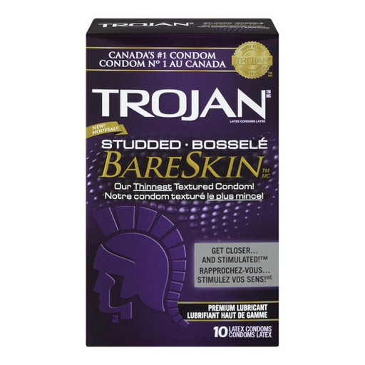 Trojan Studded BareSkin Latex Lubricated Condoms