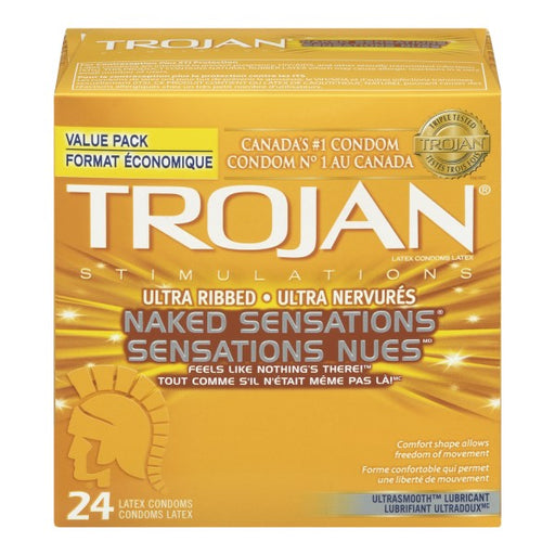 Trojan Ultra Ribbed Naked Sensations