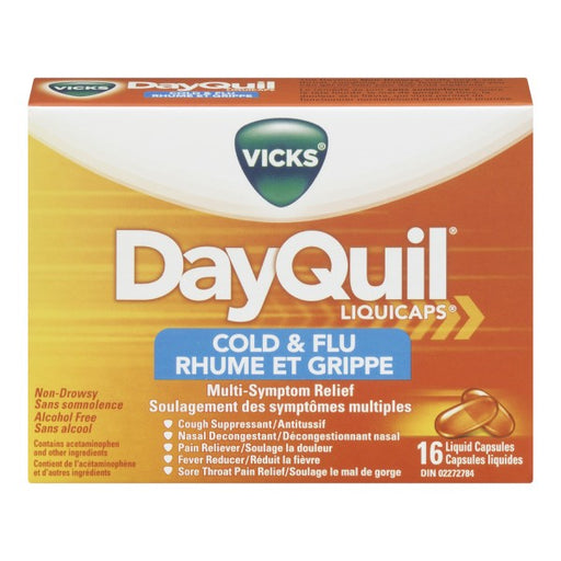 Vicks DayQuil Cold & Flu Multi Symptom Relief Liquicaps