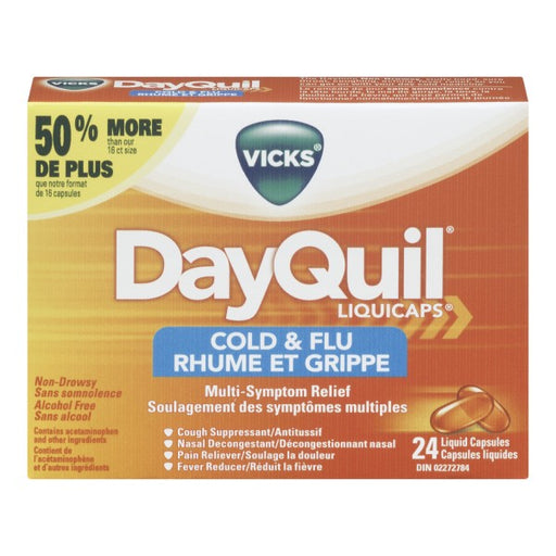 Vicks DayQuil Cold & Flu Multi Symptom Relief Liquicaps