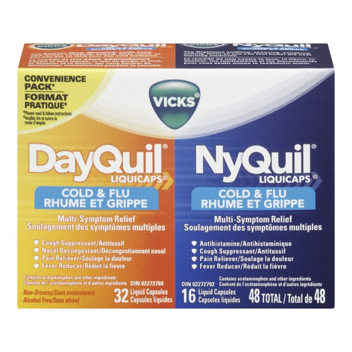 Vicks DayQuil NyQuil Cold & Flu Liquicaps Combo Pack