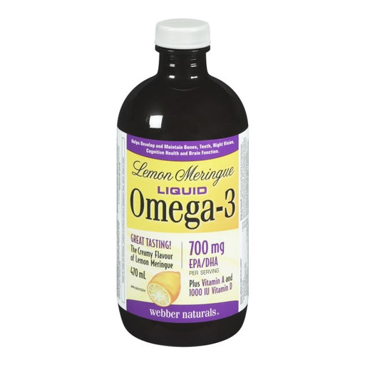 Webber Naturals Lemon Meringue Liquid Omega-3 With Vitamins A & D