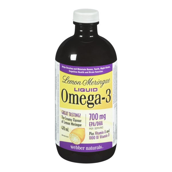 Webber Naturals Lemon Meringue Liquid Omega-3 With Vitamins A & D