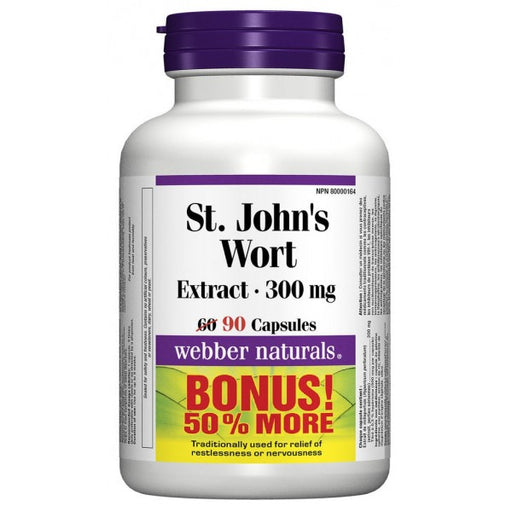 Webber Naturals St. John's Wort Extract Capsules Bonus Size